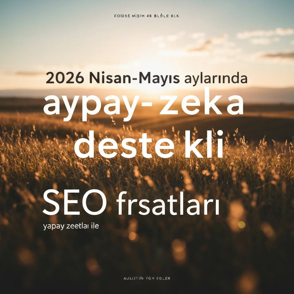 2026 Nisan-Mayıs’ında Yapay Zeka ile SEO’da Fırsatları Yakalamak — Nisan-Mayıs 2026 SEO fırsatları yapay zeka ile